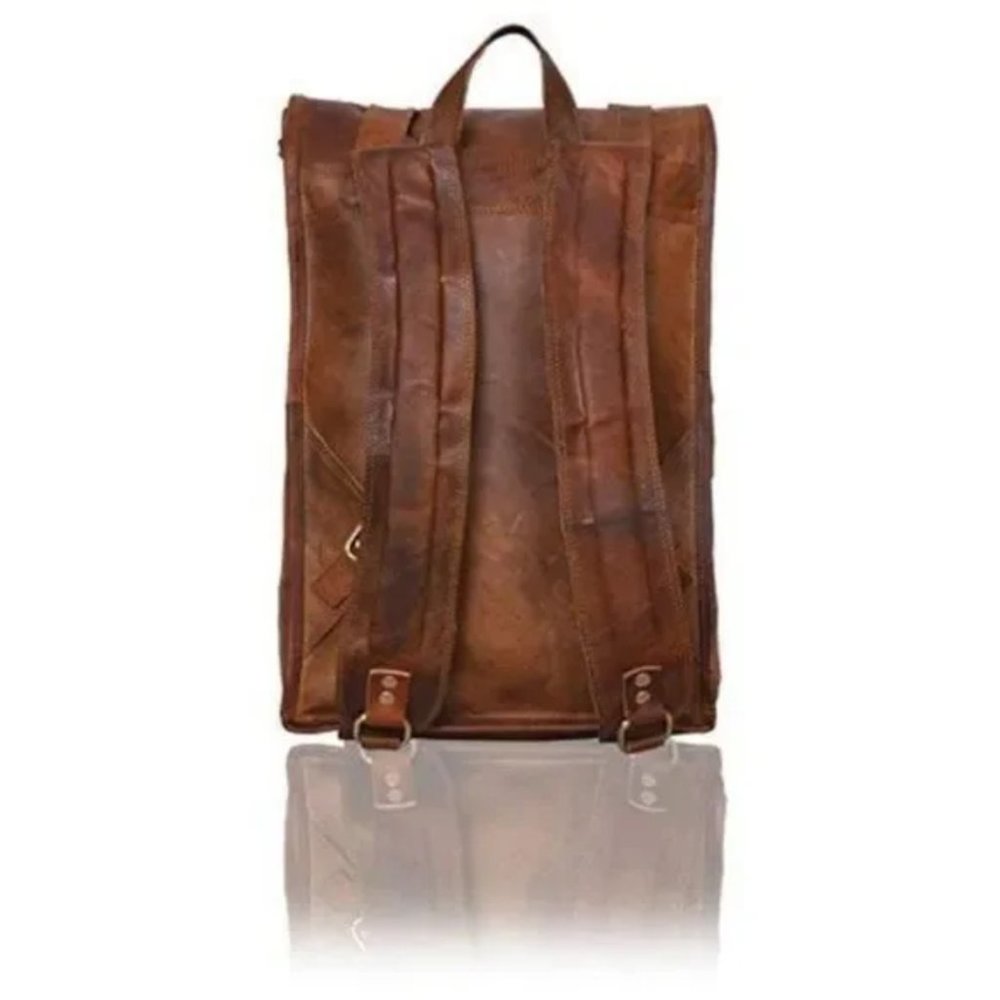 New 𝅺Handmade Goat Leather backpack 15 inch - Picture 4 of 10